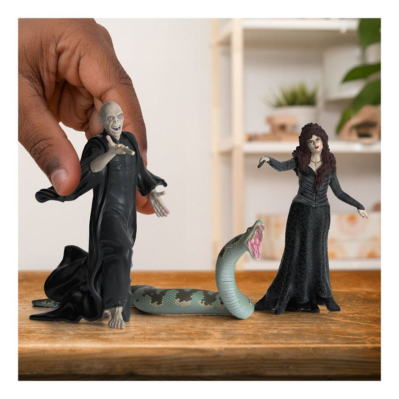 SCHLEICH Harry Potter Wizarding World Lord Voldemort, Nagini & Bellatrix Lestrange Toy Figure Set