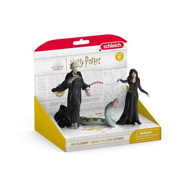 SCHLEICH Harry Potter Wizarding World Lord Voldemort, Nagini & Bellatrix Lestrange Toy Figure Set