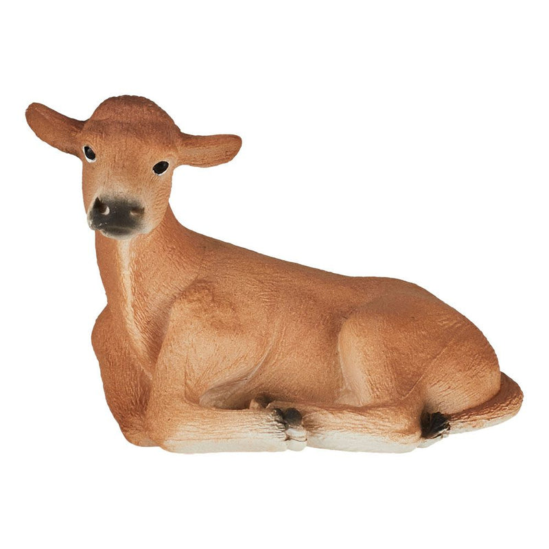 MOJO Farmland Jersey Calf Lying Down Toy Figure