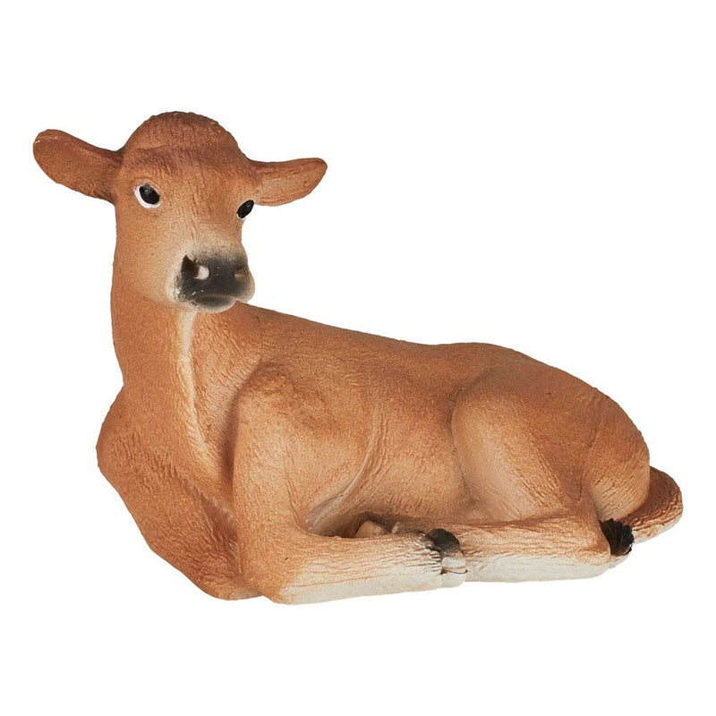 MOJO Farmland Jersey Calf Lying Down Toy Figure