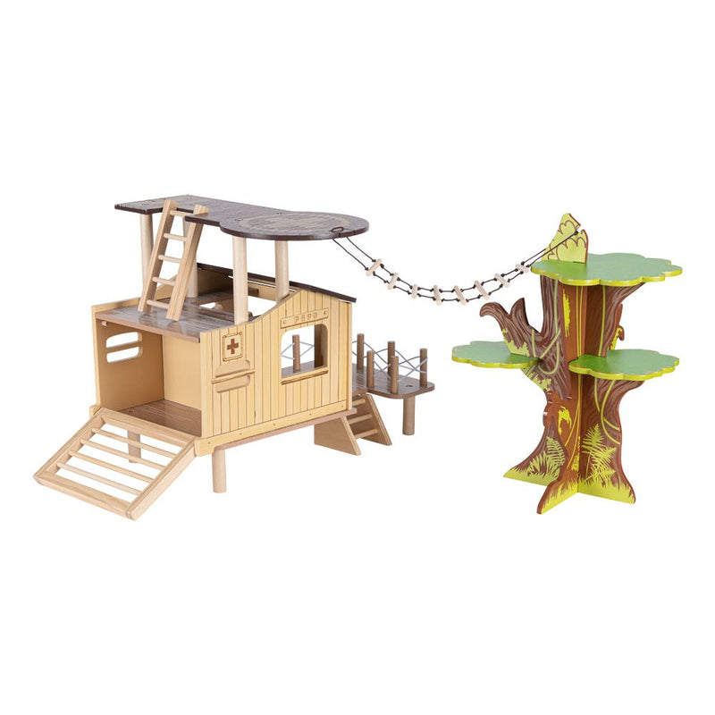PAPO Wild Animal Kingdom Bush Hospital Toy Playset