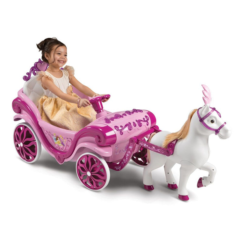 HUFFY Disney Princess Royal Horse and Carriage 6v Battery-Powered Electric Children's Ride-on