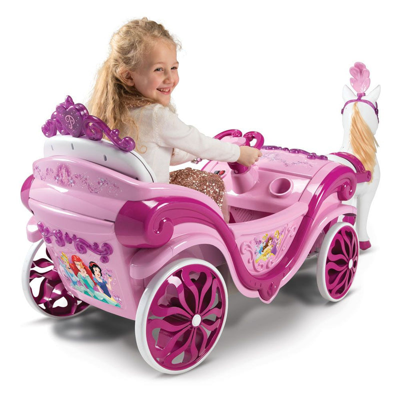 HUFFY Disney Princess Royal Horse and Carriage 6v Battery-Powered Electric Children's Ride-on