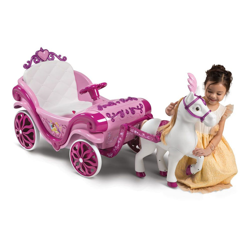 HUFFY Disney Princess Royal Horse and Carriage 6v Battery-Powered Electric Children's Ride-on