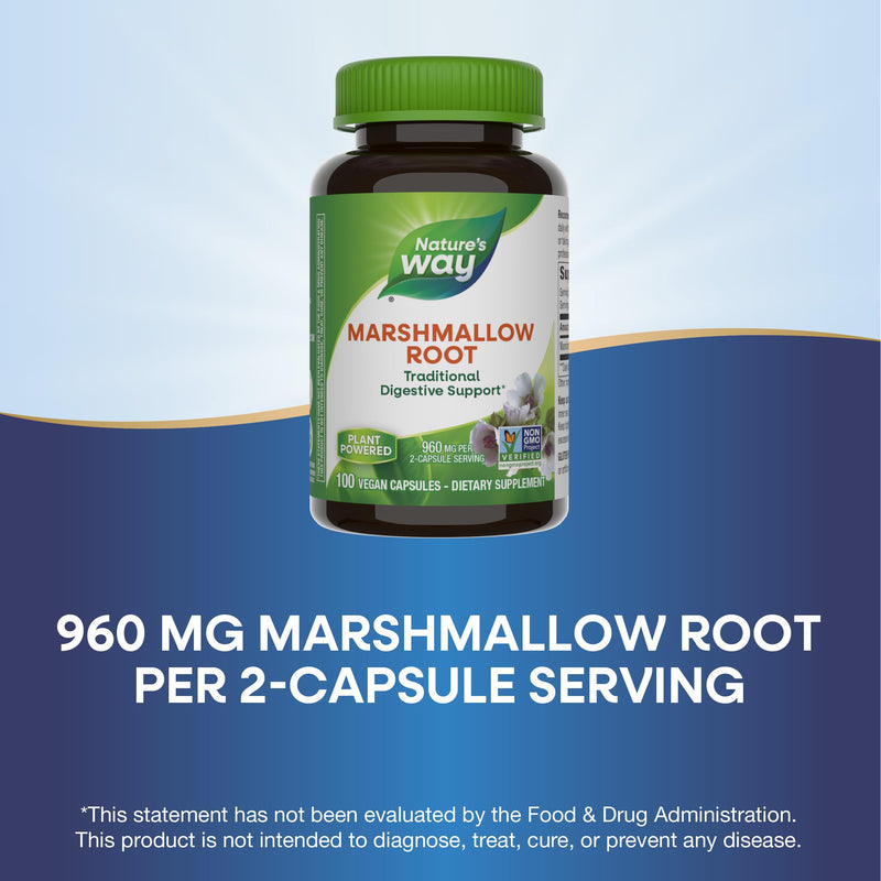 Nature's Way Marshmallow Root – Plant-Based Digestive Support (Vegan, Gluten-Free)