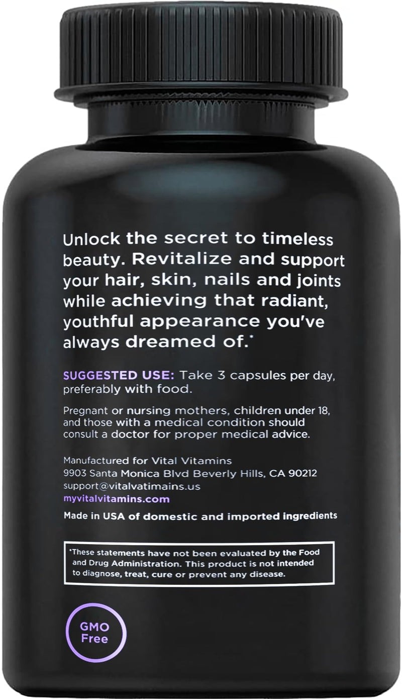 Vital Vitamins Multi Collagen Complex Plus - 150 Capsules | Hair, Skin, Nails