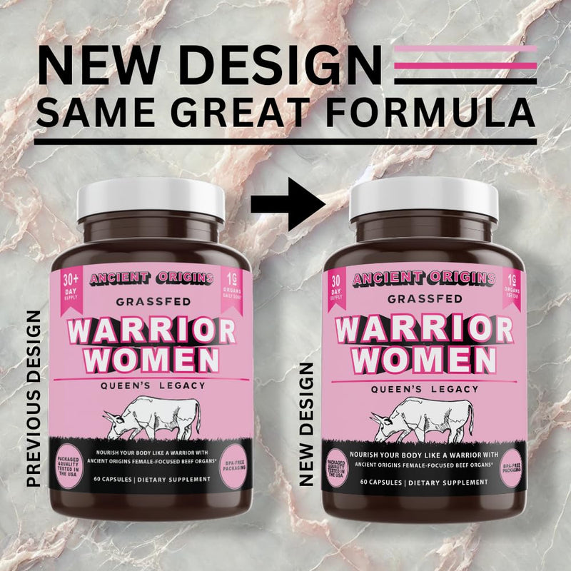 Ancient Origins Female-Optimized Beef Organ Superfood (60 x 500 mg) – Grass-Fed, Pasture-Raised