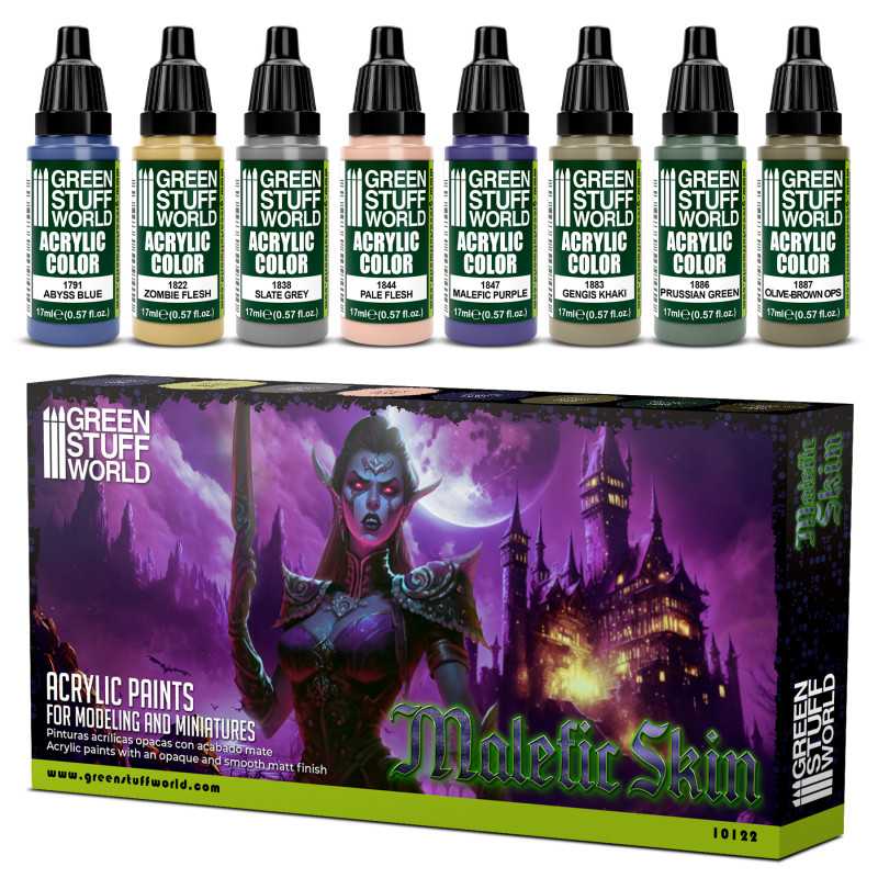 Green Stuff World Paint Set - Malefic Skin