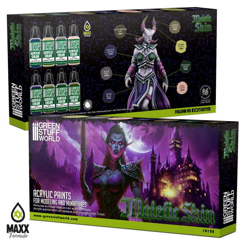 Green Stuff World Paint Set - Malefic Skin