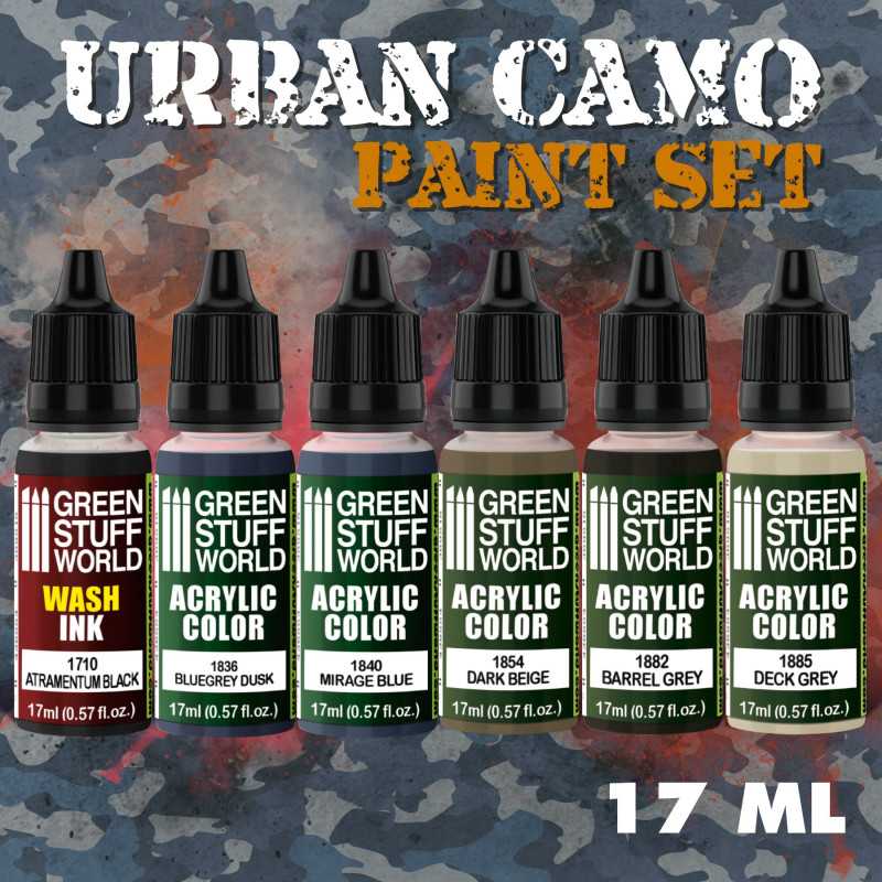 Green Stuff World Paint Set - Urban Camo