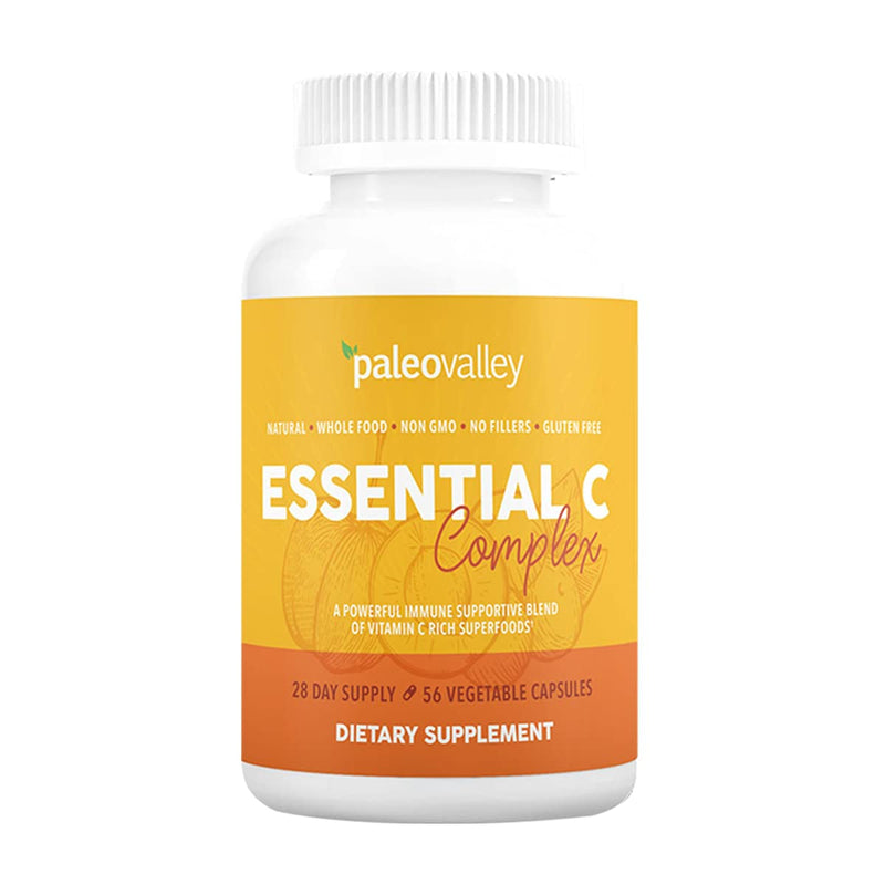 Paleovalley Essential C Complex – Organic Vitamin C from Acerola, Camu Camu & Amla – USA Made