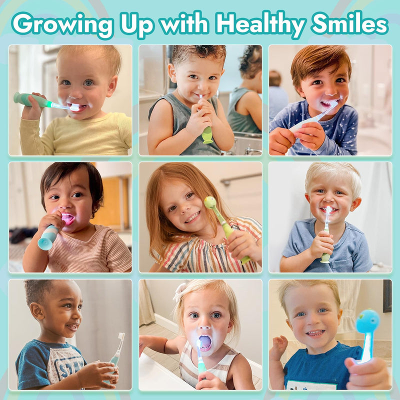 Papablic Toddler Sonic Electric Toothbrush for 1-3 Years | Debby Dino Cover