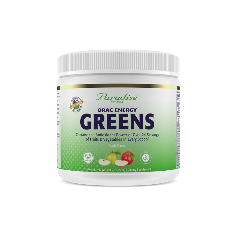Paradise Herbs ORAC Energy Greens – Apple Superfood Powder, 25 Servings