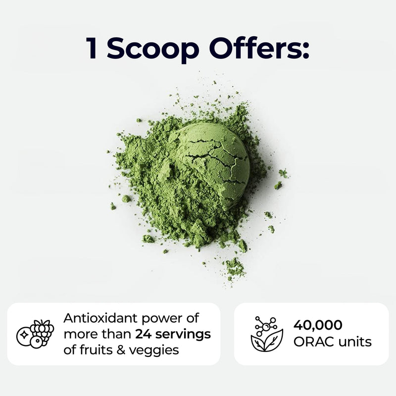 Paradise Herbs ORAC Energy Greens Powder | Antioxidant Power of 24 Fruits & Veggies per Scoop | 15 Servings