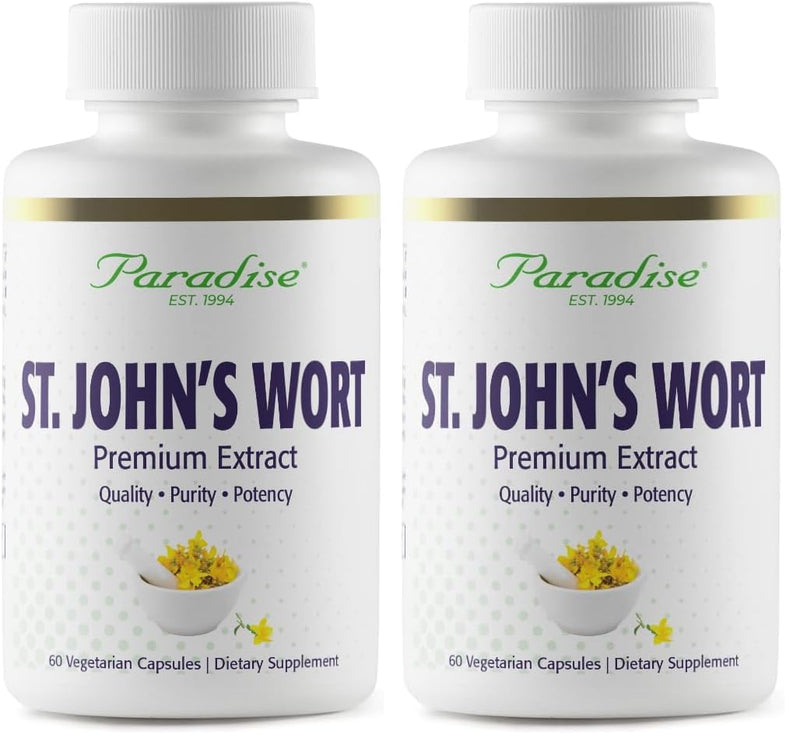Paradise Herbs St. John's Wort Extract – 2-Pack, 90 Vegetarian Capsules, Vegan, Non-GMO