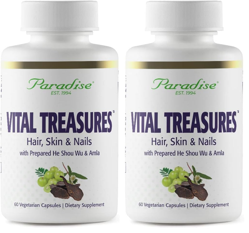 Paradise Herbs Vital Treasures – Hair, Skin & Nails Support | 60 Veg Capsules (Pack of 2)