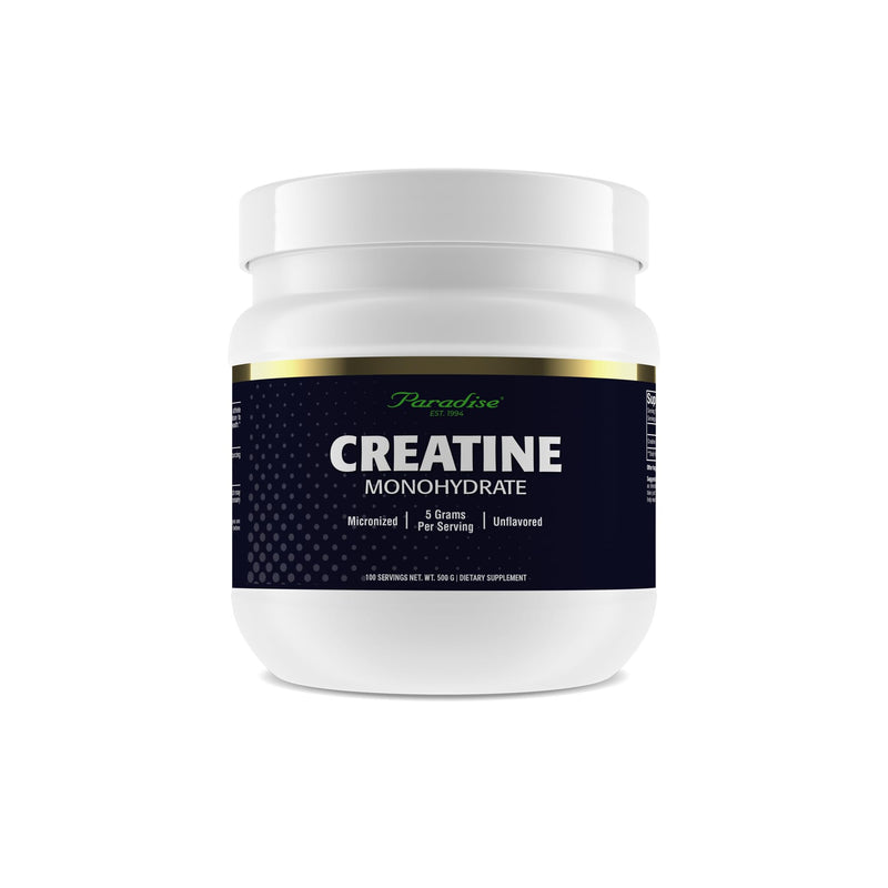 Paradise Creatine Monohydrate Powder – Micronized for Enhanced Absorption, 500g, 100 Servings