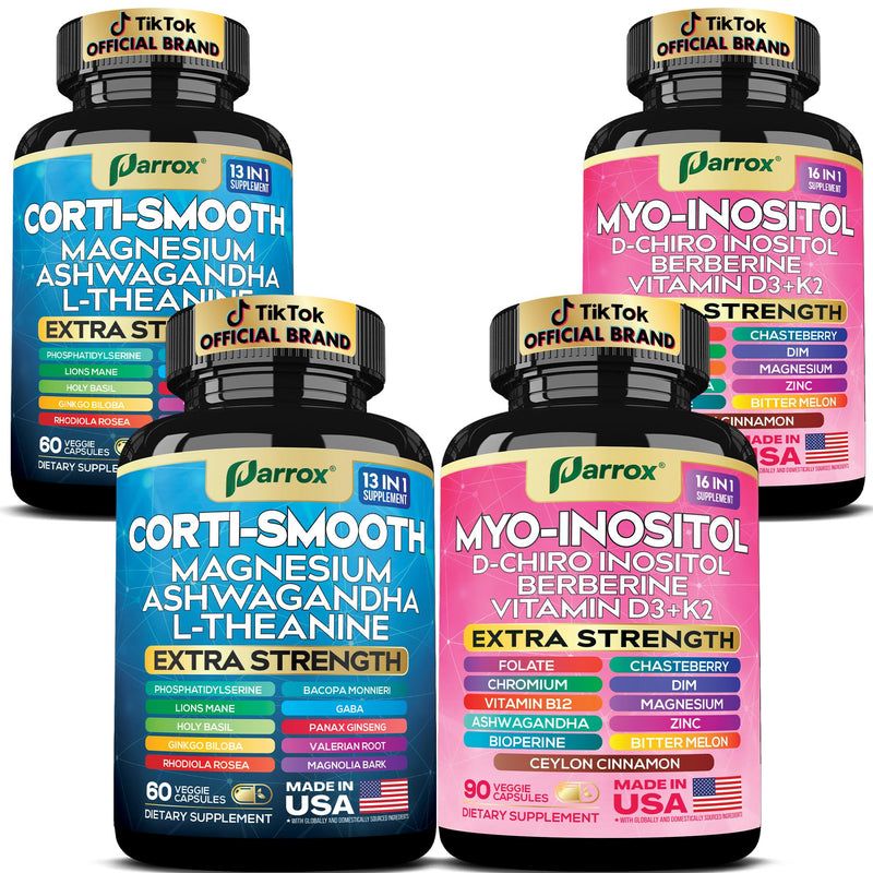 Parrox Cortisol & Myo-Inositol Bundle — Soothe & Smooth 2-Pack