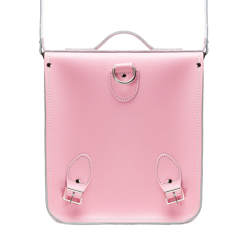 Handmade Leather City Backpack - Pastel Pink