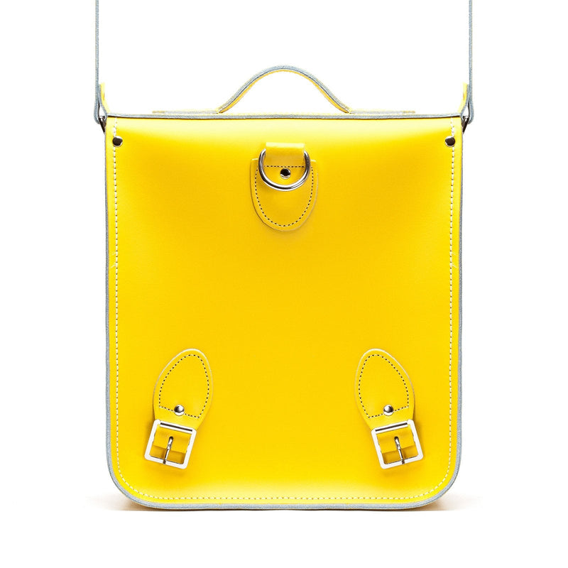 Handmade Leather City Backpack - Pastel Daffodil Yellow