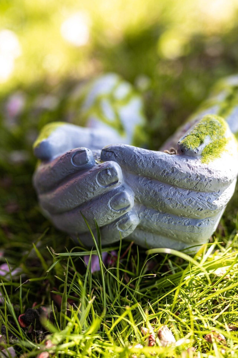 Resin Open Hands Bird Feeder