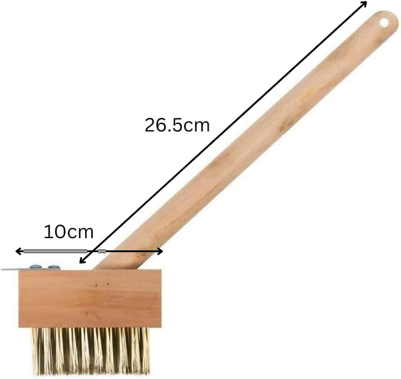 Patio Weed Remover Wire Brush with Scraper for Paving