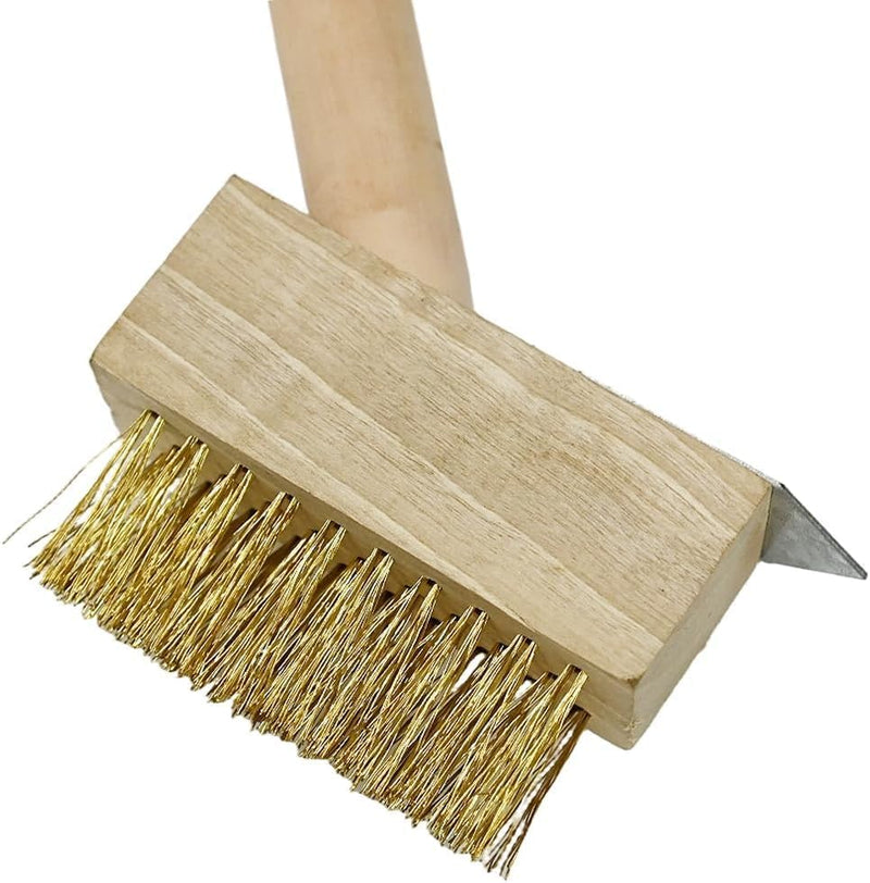 Patio Weed Remover Wire Brush with Scraper for Paving