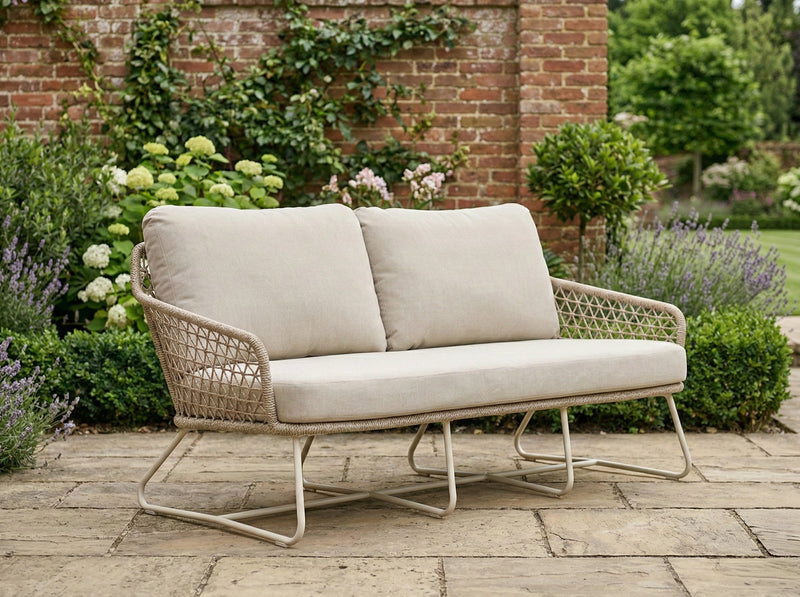 Tampa Lounge Set with Rope Weave & Sintered Stone Table