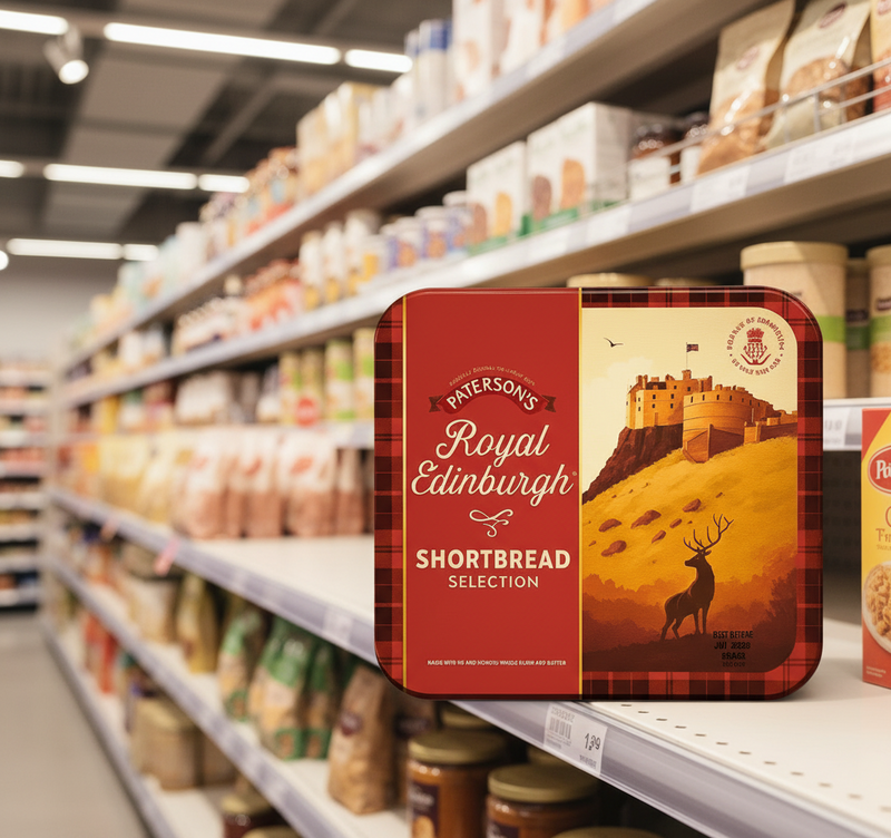 8 X Paterson Gold Shortbread Tin 500GM