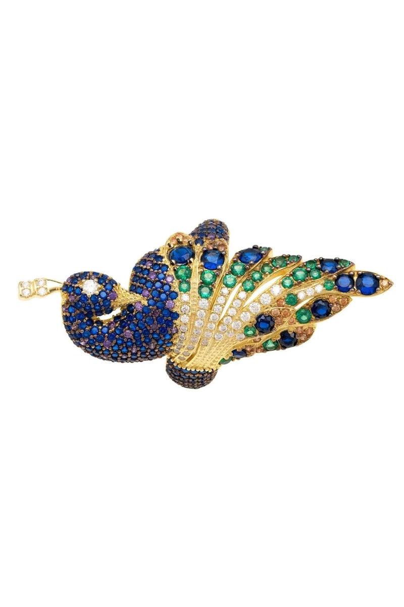 Peacock Cocktail Ring Gold