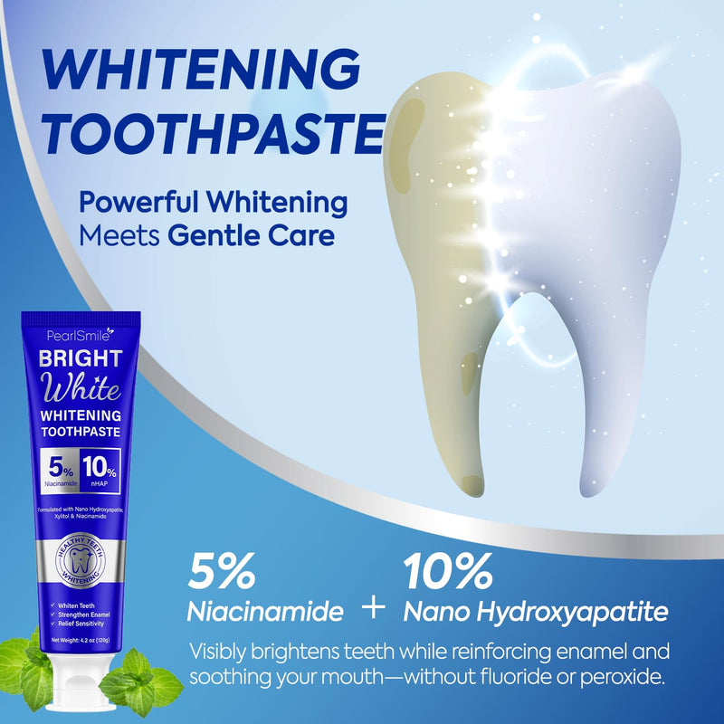 PearlSmile Toothpaste – 10% nHAp, 5% Niacinamide, Fluoride-Free
