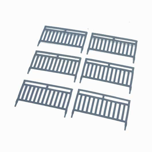 OO Scale Ready to Paint Pedestrian Railing - Wide (10 pack)