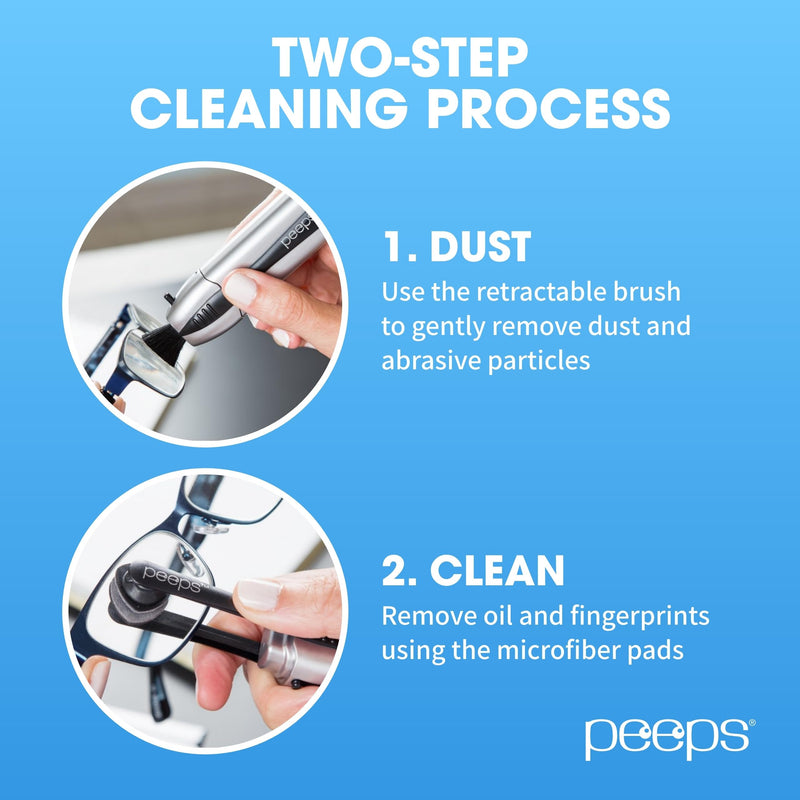 CarbonKlean Peeps Eyeglass Lens Cleaner – NASA-Exclusive Carbon Microfiber, 500 Uses (Soft Touch Lavender)