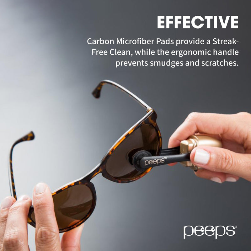 CarbonKlean Peeps Eyeglass Lens Cleaner – NASA-Exclusive Carbon Microfiber, 500 Uses (Soft Touch Lavender)
