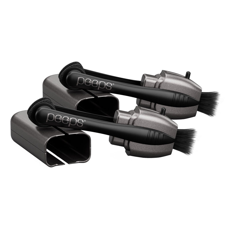 CarbonKlean Peeps Eyeglass Lens Cleaner - NASA-Used Carbon Microfiber, 2 Pack (Silver) - 500 Uses