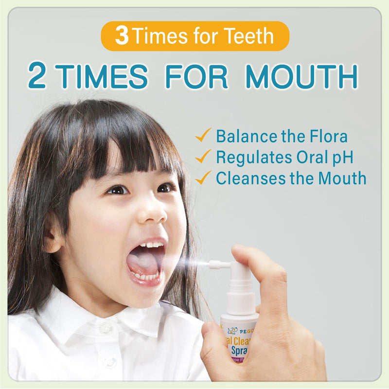 PEGO Kids Oral Spray - Fluoride-Free Toddler Care, Grape Flavor (40ml) | Newborn to Preschoolers