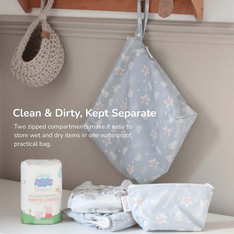 Peppa Pig Grab & Go Nappy Wet Bag - Peppa Floral