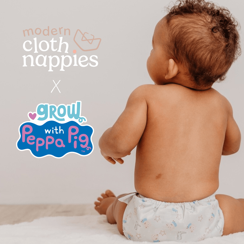 Peppa Pig One Size All-In-One Reusable Cloth Nappy - Moons & Stars