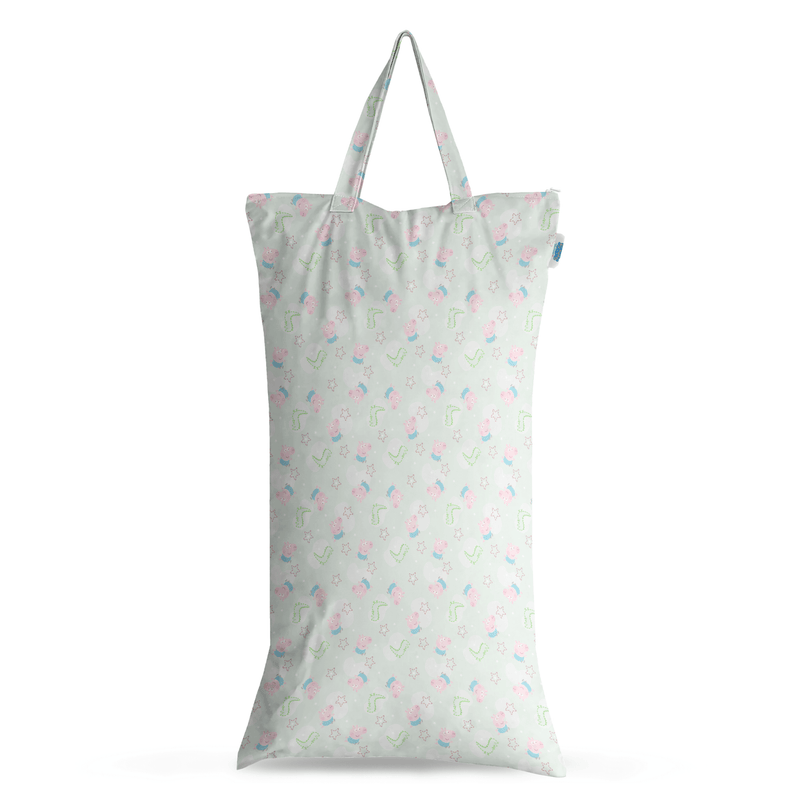 Peppa Pig XL Wet Bag Reusable Cloth Nappy Pail - George Pig | Sage