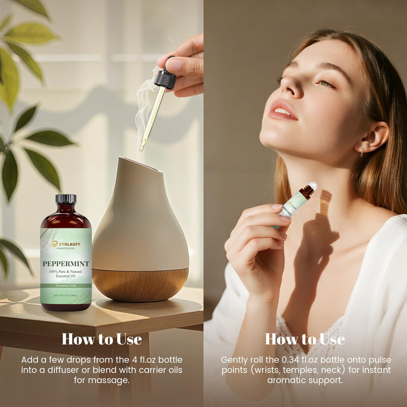 Peppermint Essential Oil & Roll-On – Aromatherapy & DIY Skincare