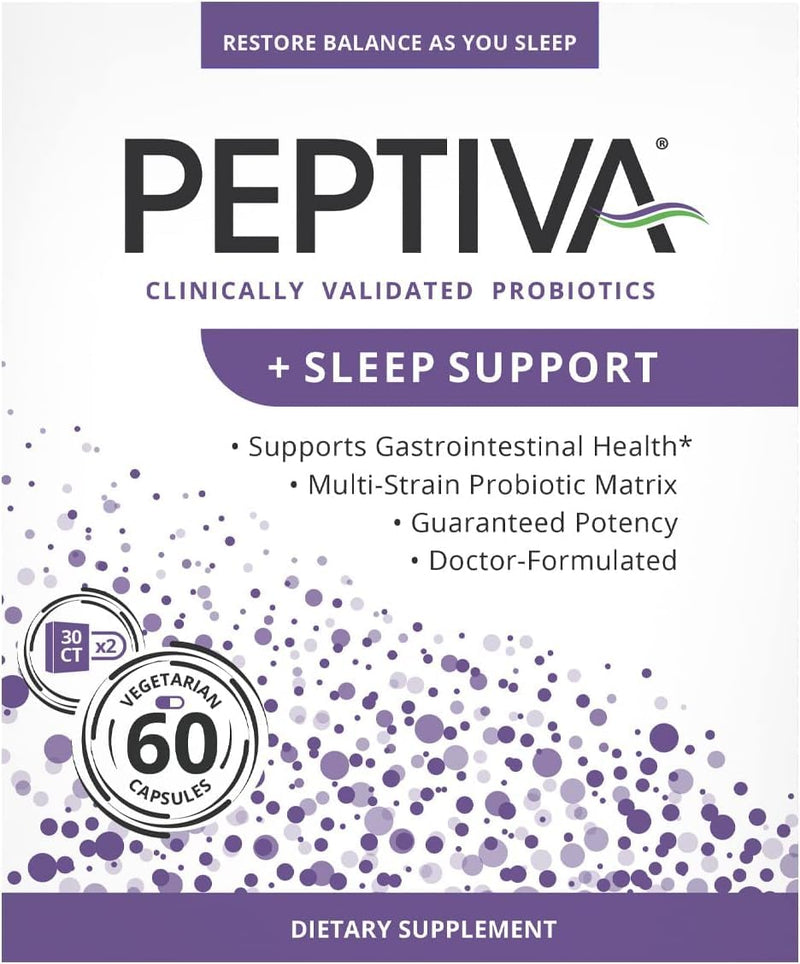 Peptiva Probiotic + Sleep (26B CFU, 60 ct) – Clinically Validated