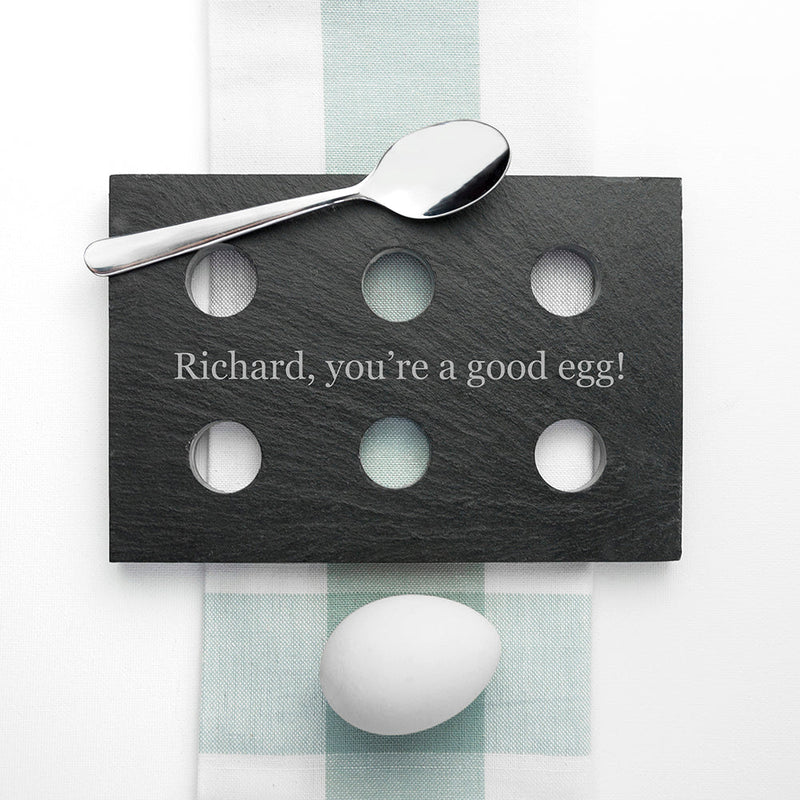 Personalised Slate Egg Holder