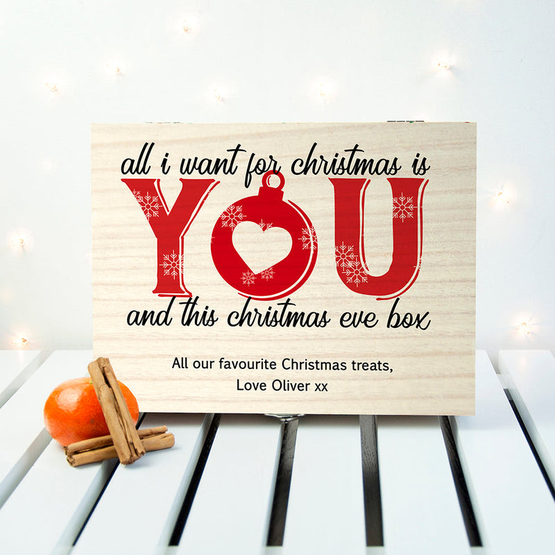 Personalised Romantic Couples Christmas Eve Box