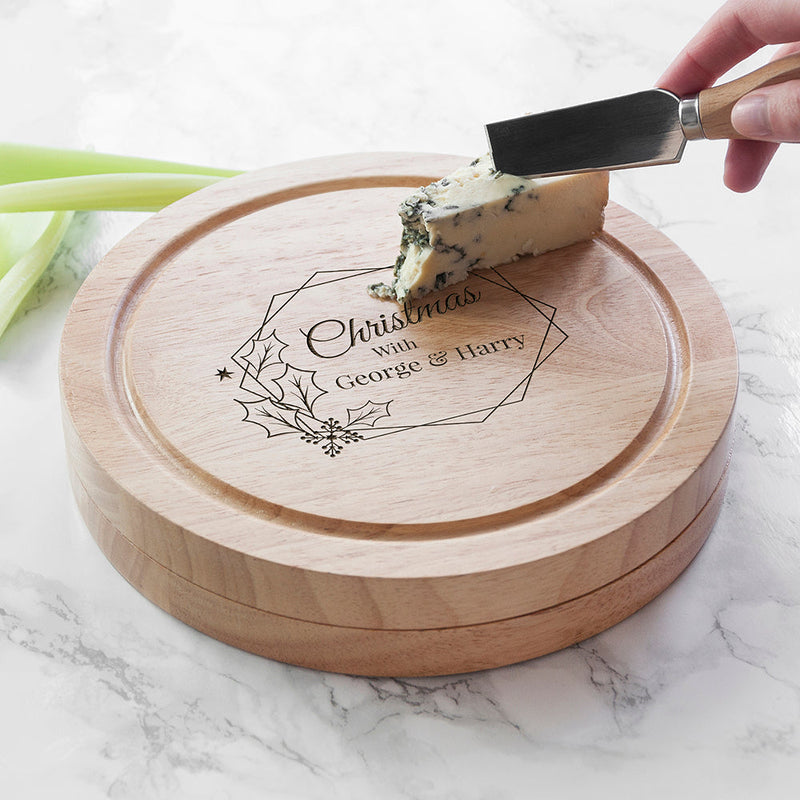 Personalised Christmas at Home Cheese Set