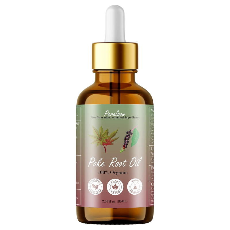 Peralpow Organic Poke Root Oil - Lymphatic Support & Deep Tissue Relief