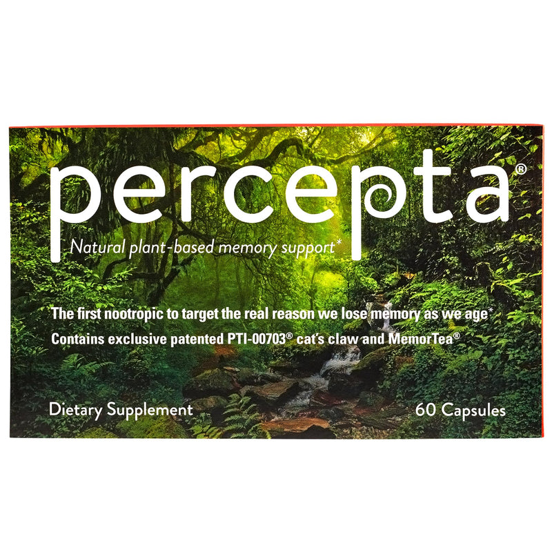 Percepta Plant-Based Memory Support – Natural Nootropic Brain Booster | 30 Day Supply