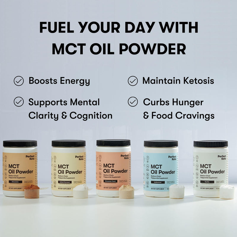Perfect Keto 7g MCT Oil Powder – Dairy-Free Keto Coffee Creamer, 30 Servings
