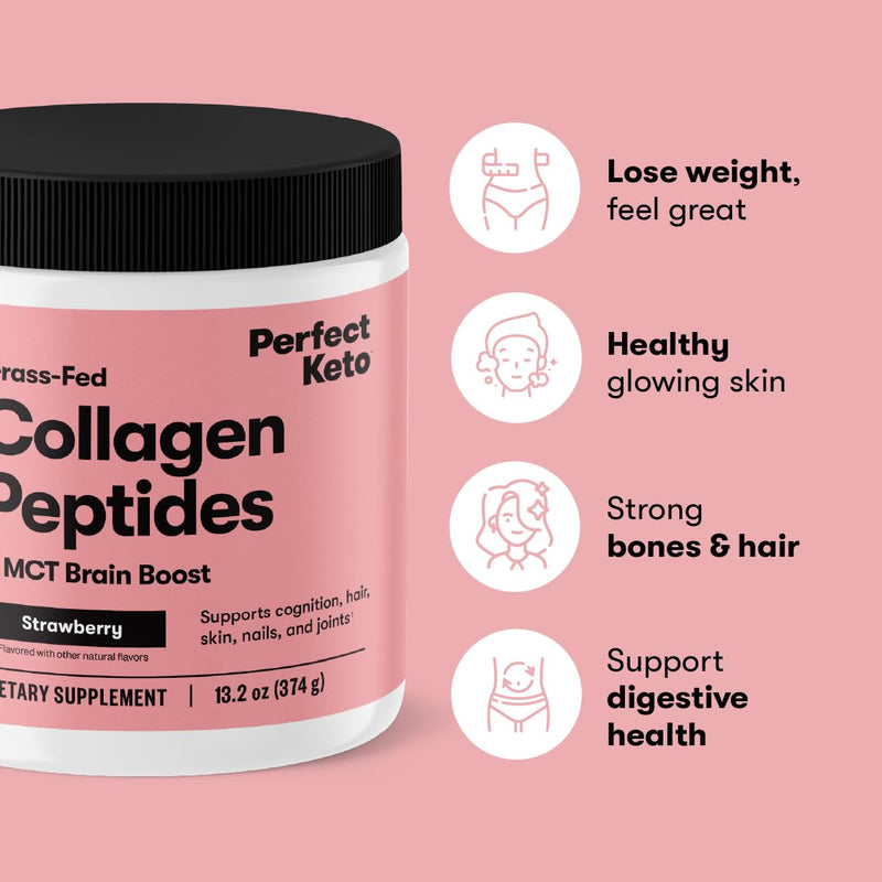 Perfect Keto Collagen Peptides with MCT Oil – Salted Caramel, Low Carb & Gluten Free