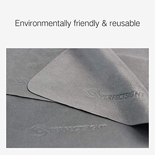 PERFECTSIGHT Microfiber Cleaning Cloths, 6 Pack (5.7 x 6.7 in) – Lint-Free Lens & Screen Cleaner for Eyeglasses, Sunglasses, Phones, Screens | Safe for All Coated Lenses