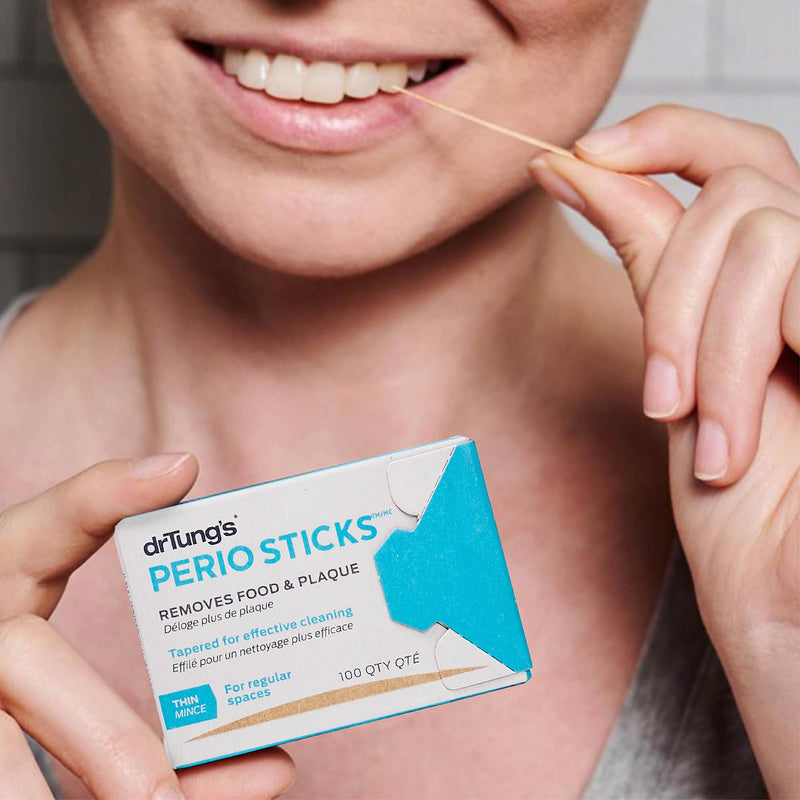 drTung's Perio Sticks - Interdental Cleaning, Soft Tooth Picks, 100 Count